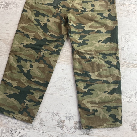 We The Free Free People Remy Camo High Waisted Wide Leg Jeans - Picture 15 of 16